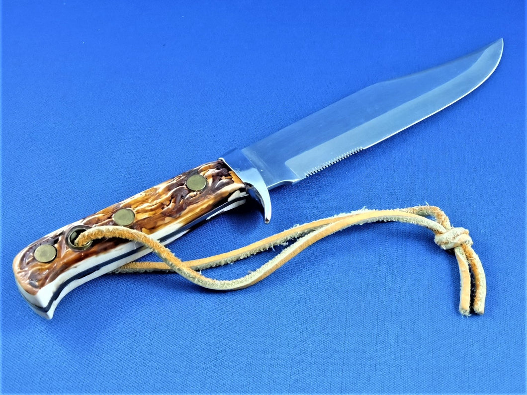 Knife - Tramontina Hunting Knife with Leather Wrist Strap