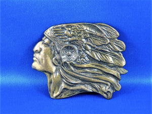 Belt Buckle Native American Indian Chief Head Sold Outright