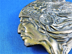 Belt Buckle - Native American Indian Chief Head