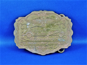Belt Buckle - Duesenberg Straight-8 - Hand Made - Brass