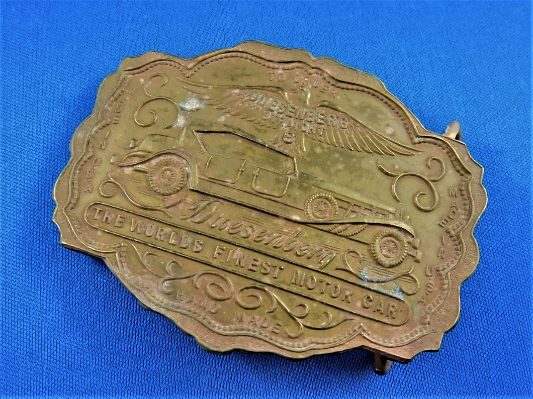 Belt Buckle - Duesenberg Straight-8 - Hand Made - Brass