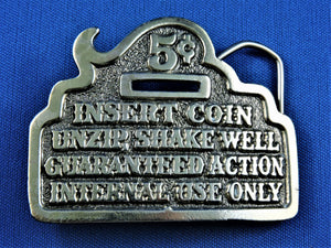 Belt Buckle - Insert 5 Cent Coin - Limited Edition - Pewter – Sold Outright