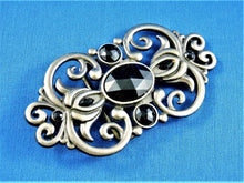 Charger l&#39;image dans la galerie, Belt Buckle - Pewter with Jet Black Stones
