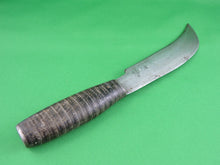 Load image into Gallery viewer, Knife - Large Stacked Leather Handle Upswept Curve Fixed Blade Knife
