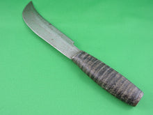 Load image into Gallery viewer, Knife - Large Stacked Leather Handle Upswept Curve Fixed Blade Knife
